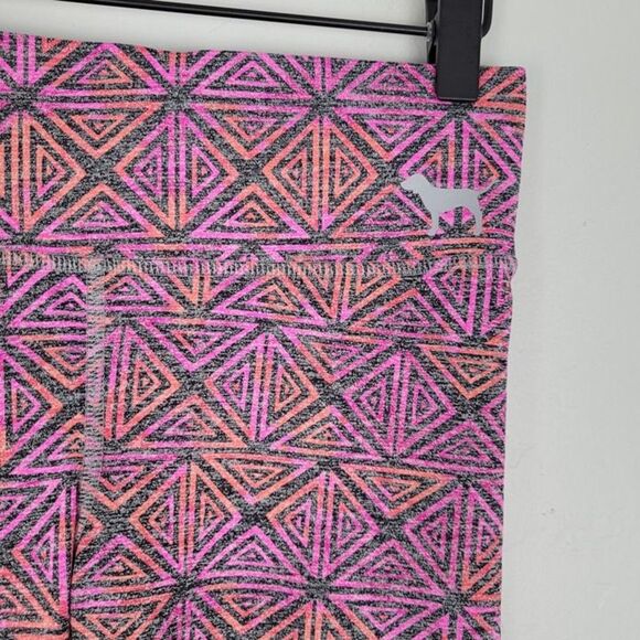 Pink Yoga Victoria's Secret Size XS Leggings Geometric Pink Orange Gray - Picture 7 of 12